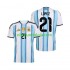 Camisola Argentina Jose Manuel Lopez 21 Homem Equipamento Primeiro Copa do Mundo 2026 Manga Curta